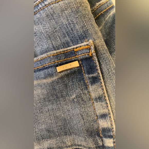 Amiri leather clay indigo jeans size 34 - Picture 3 of 9